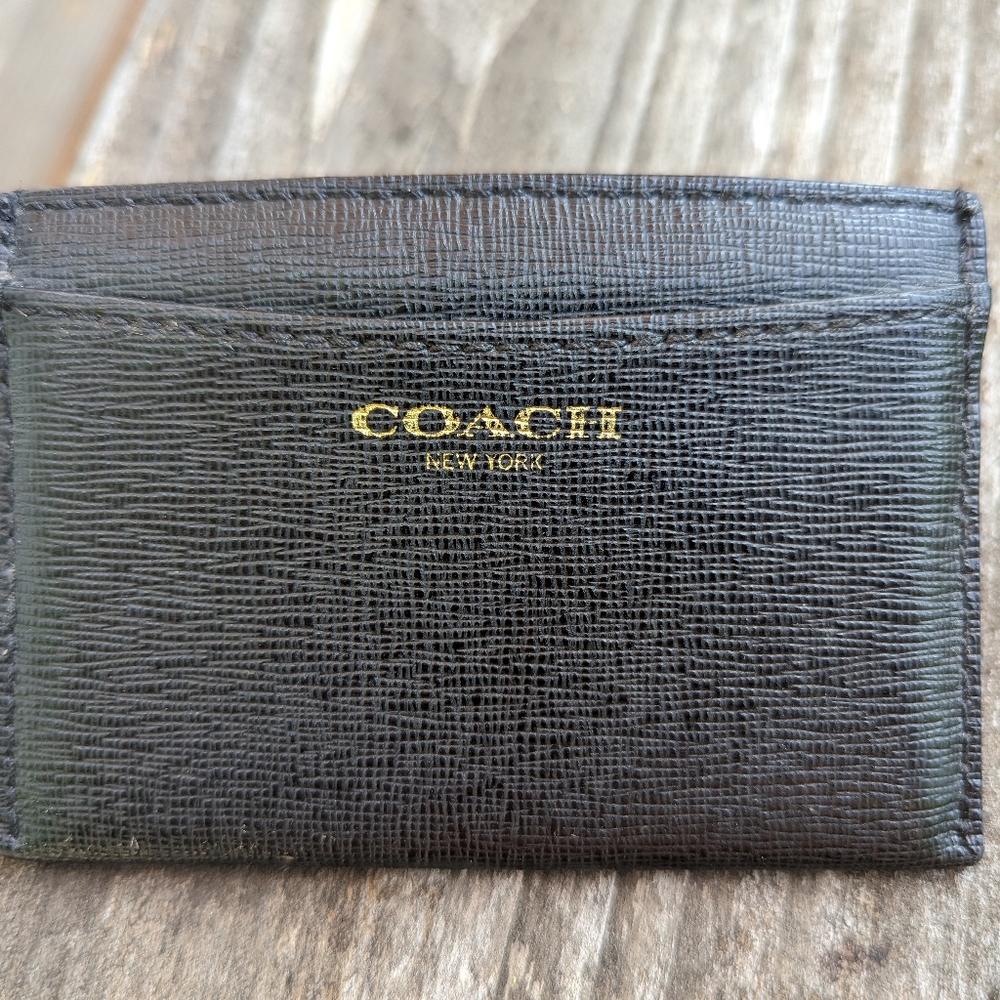 Coach Slim Black Card Case